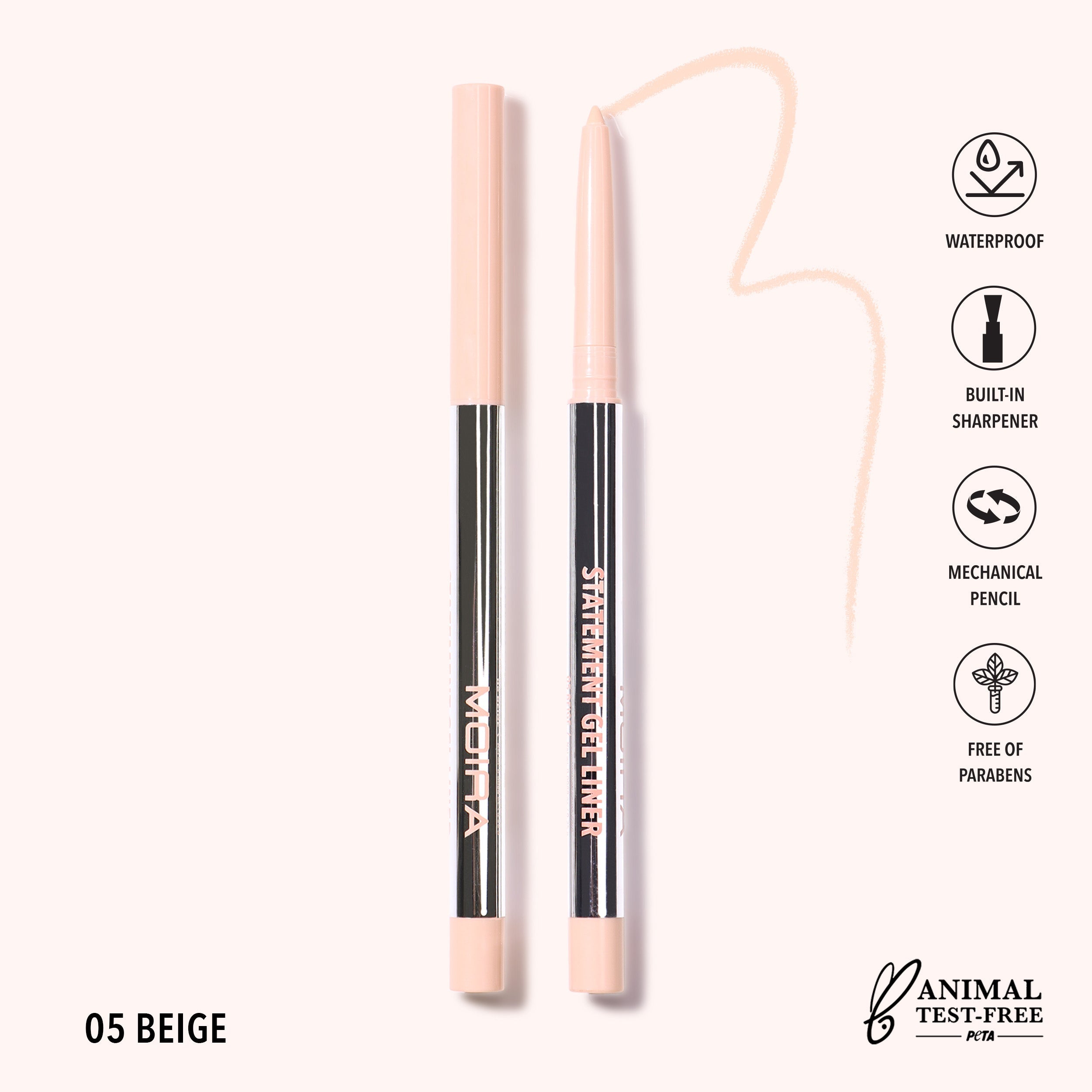 MOIRA Statement Gel Liner Beige