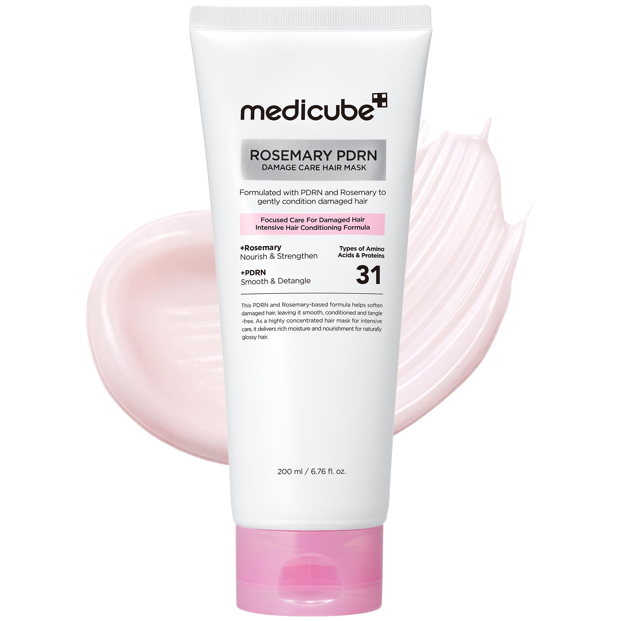 MEDICUBE Rosemary PDRN Damage Care Hair Mask – Mascarilla Capilar Reparadora con Romero y PDRN | Hair Care