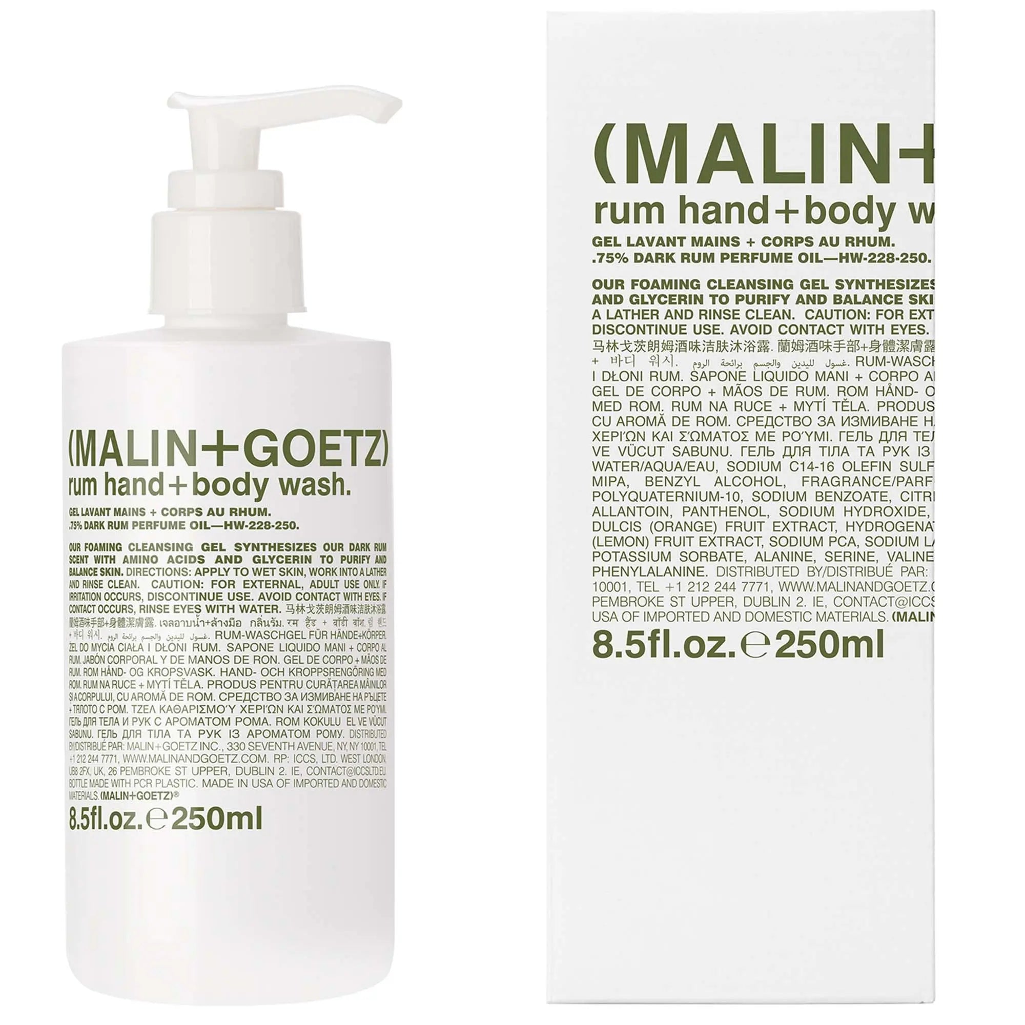 MALIN + GOETZ Rum Hand+Body Wash NAZ Beauty Shop Panama