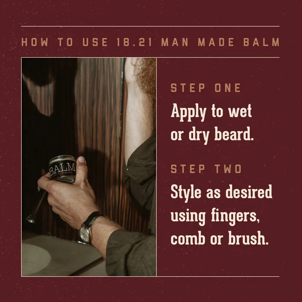 18.21 MAN MADE Beard Balm - Sweet Tobacco NAZ Beauty Shop Panama