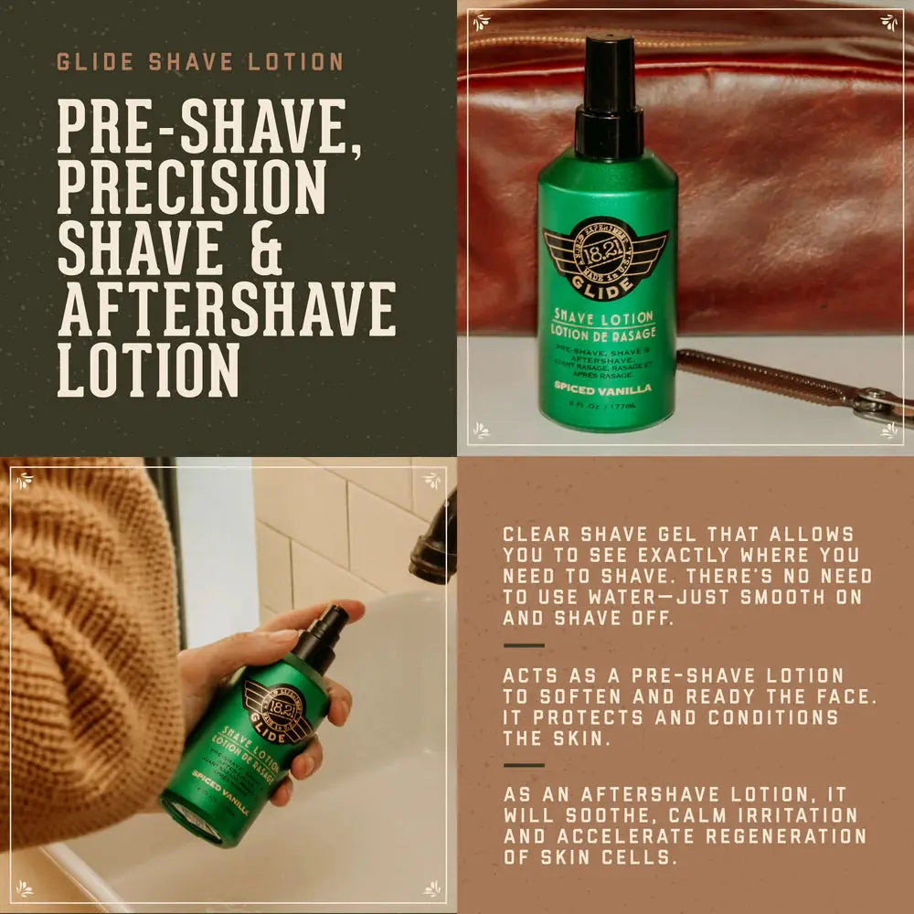 18.21 MAN MADE Glide Shaving Lotion - Spiced Vanilla NAZ Beauty Shop Panama