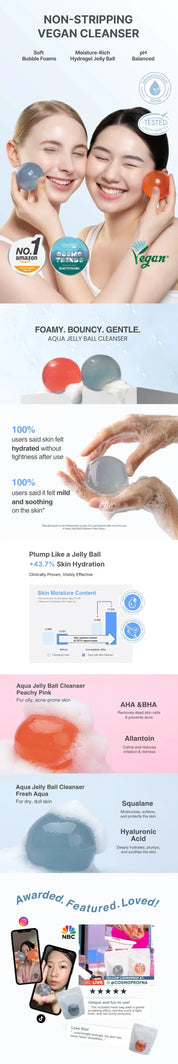 BE BARE Aqua Jelly Ball Cleanser - Peachy Banzai L.A. Panama