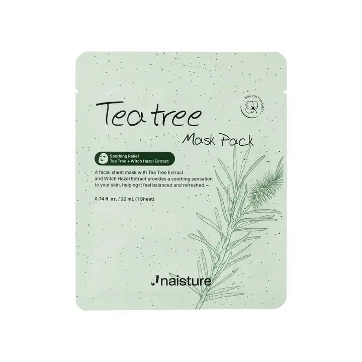 NAISTURE Premium Sheet Mask - Tea Tree (5 Sheets) NAZ Beauty Shop Panama