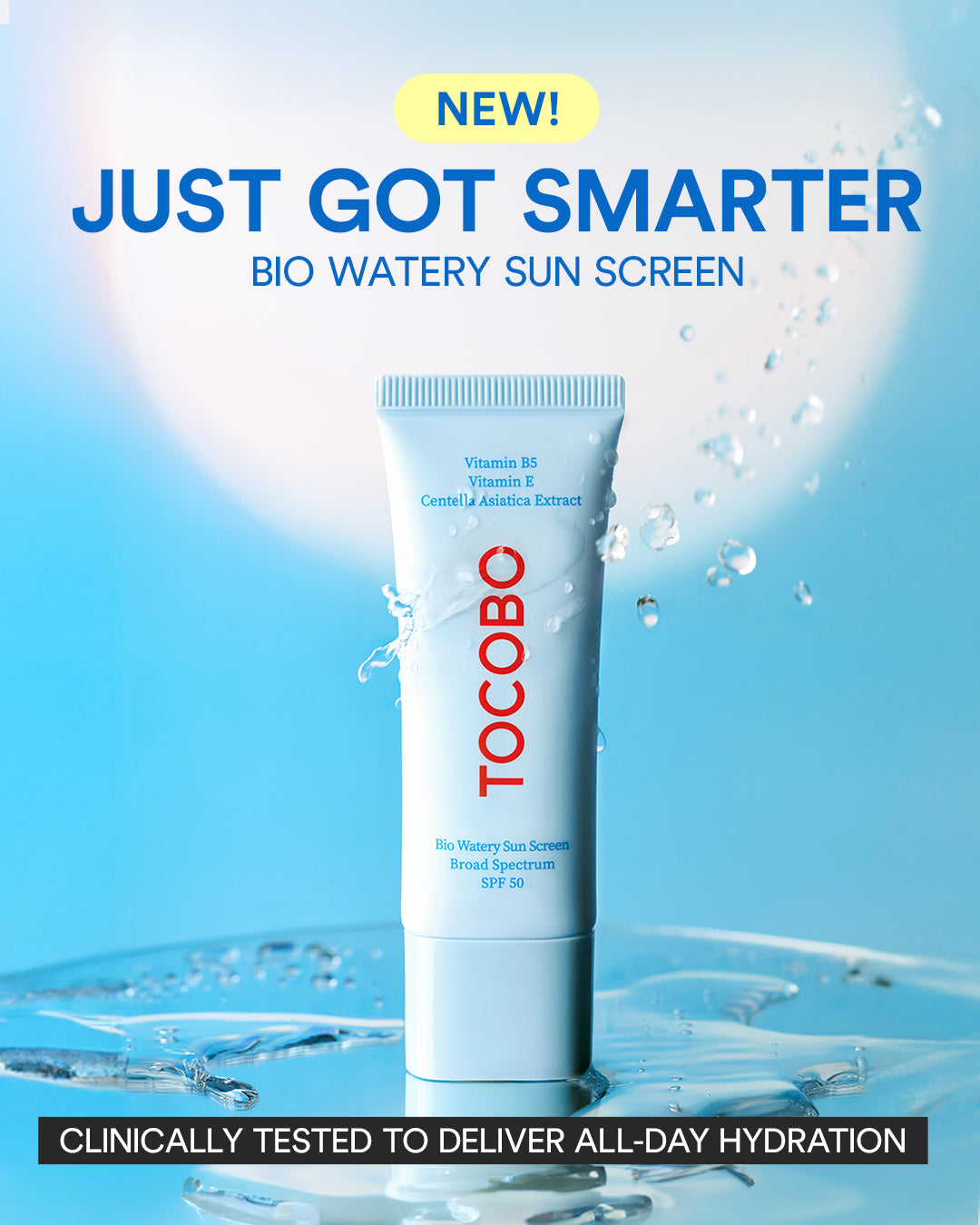TOCOBO Bio Watery Sun Cream texture watery lightweight comprar en NAZ Beauty Shop Panama