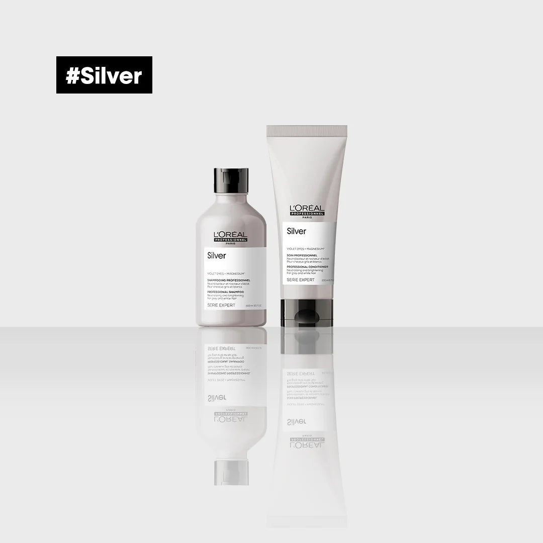 Resultados Silver Shampoo L'Oréal Professionnel en cabello gris matizado