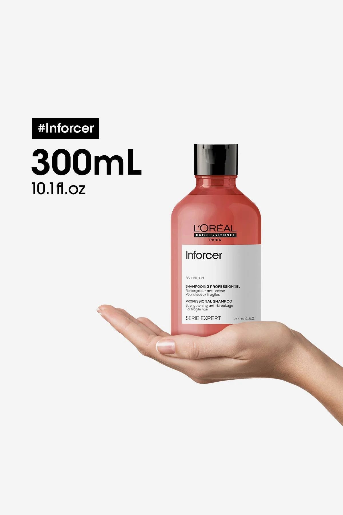 Detalle de etiqueta Inforcer Shampoo L'Oréal Professionnel cabello frágil