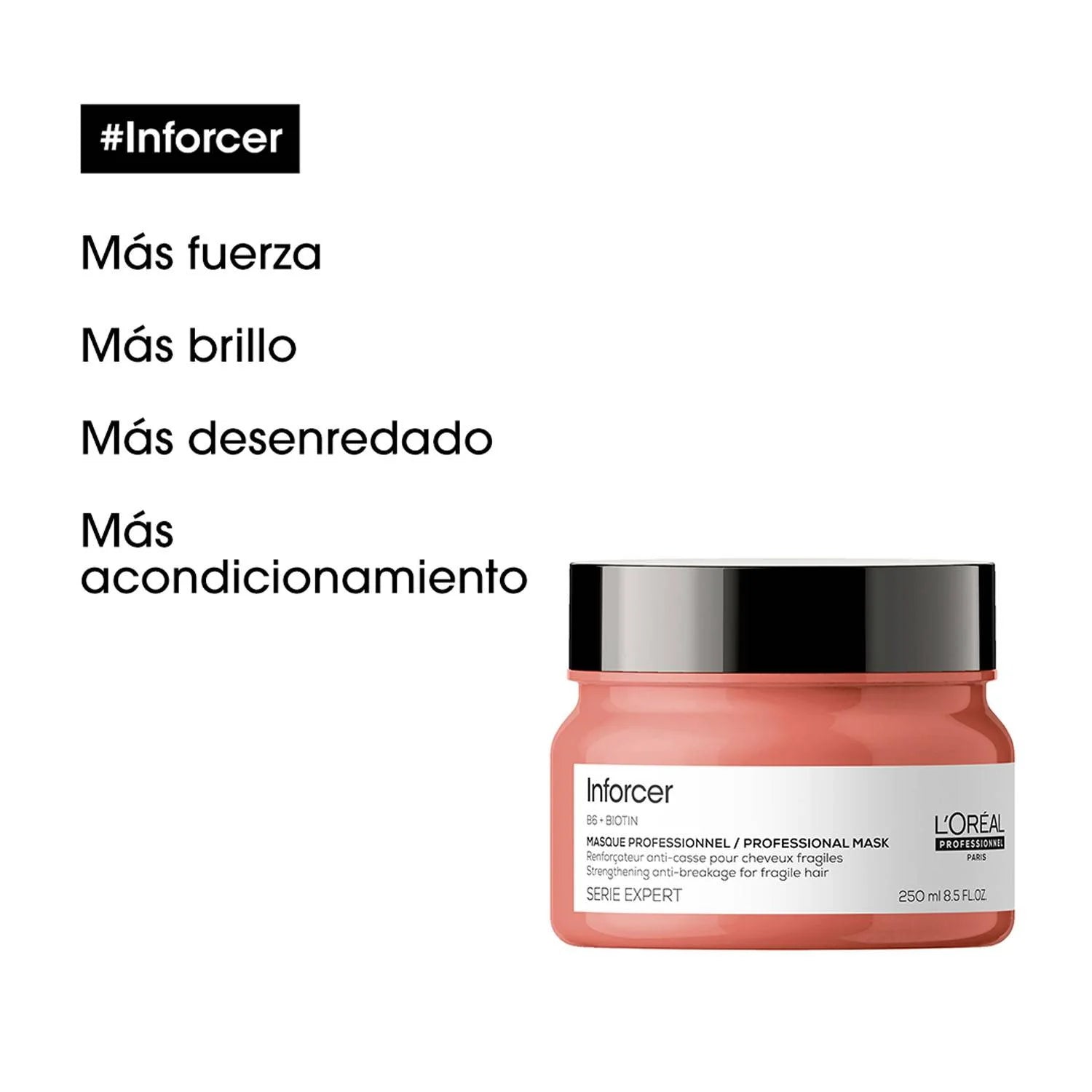 L'Oréal Professionnel Inforcer Masque vista frontal del envase 250ml