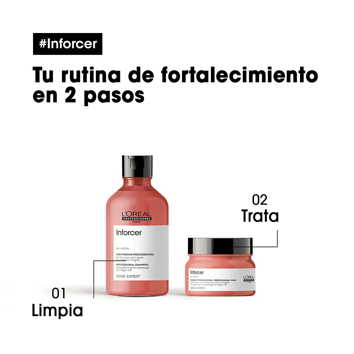 Empaque L'Oréal Professionnel Inforcer Masque - NAZ Beauty Shop Panamá