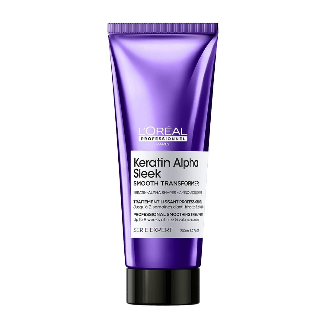L'ORÉAL PROFESSIONNEL Keratin Alpha Sleek Smooth Transformer 200ml – Tratamiento Alisador Intensivo | Hair Care
