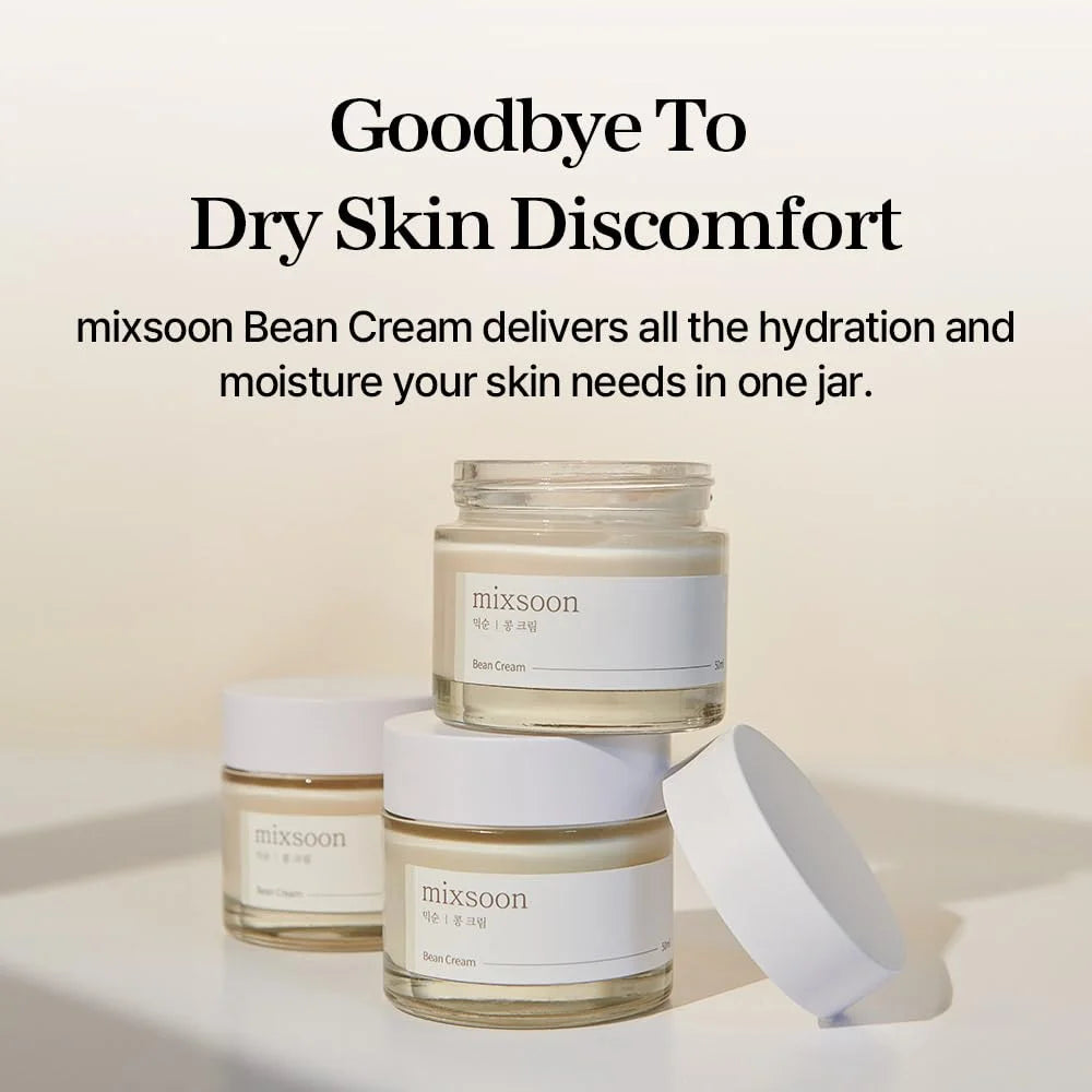 MIXSOON Bean Cream – Crema Hidratante con Soja Fermentada Barrera Cutánea K-Beauty | Skincare
