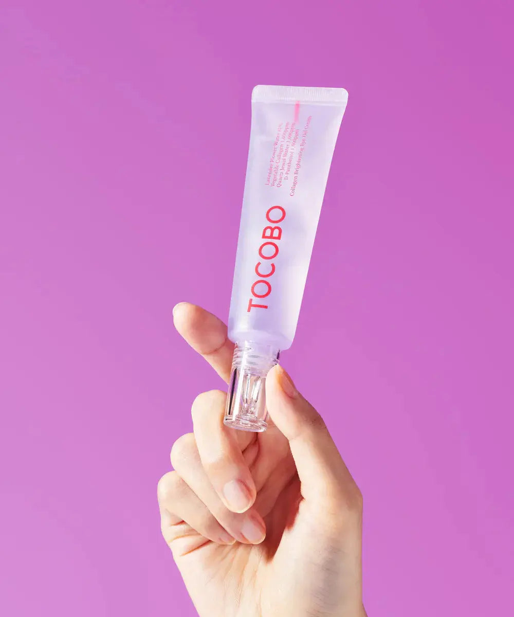 TOCOBO Collagen Eye Gel Cream – 81% agua lavanda ojeras lineas finas triple HA piel sensible NAZ Beauty Shop Panama