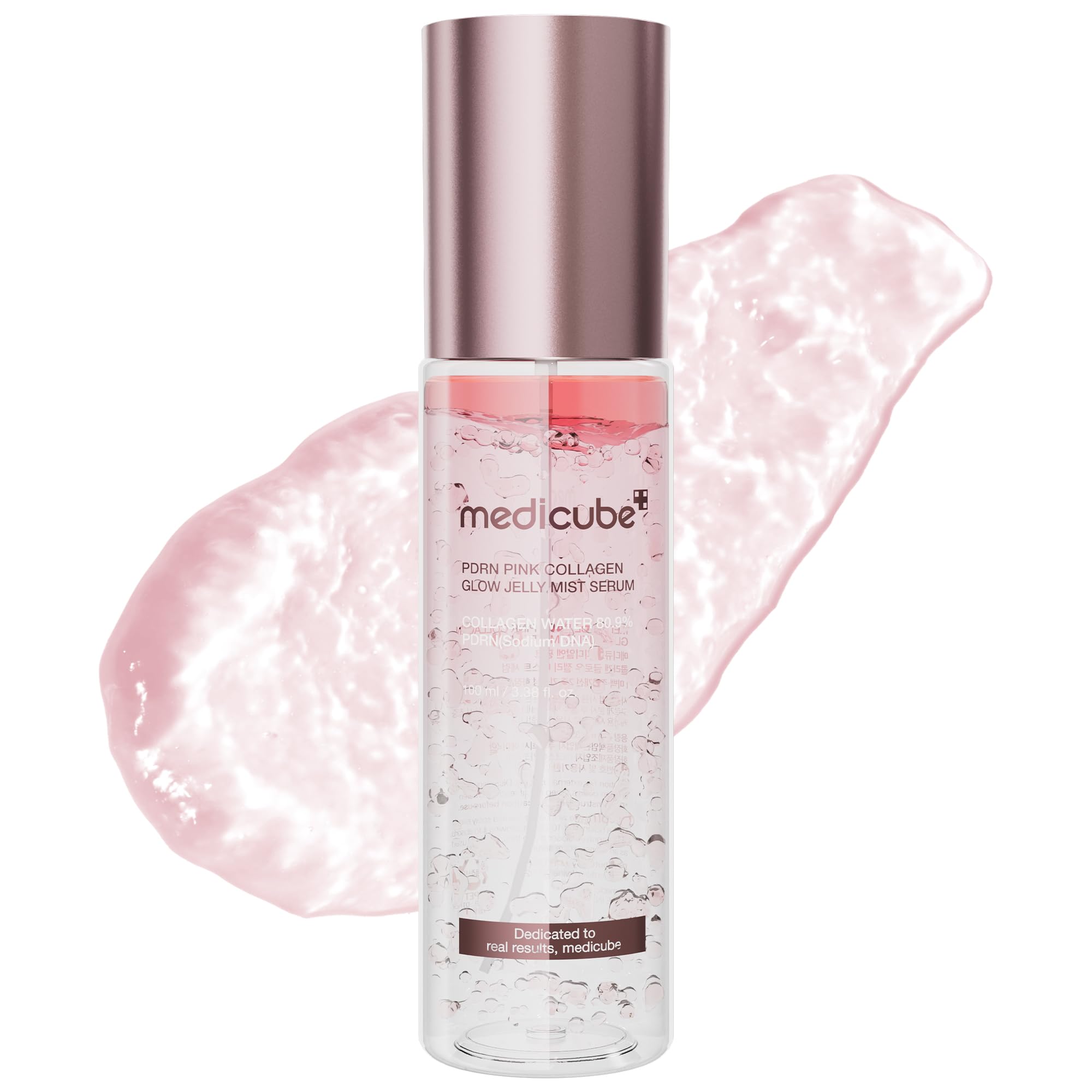 MEDICUBE PDRN Pink Collagen Glow Jelly Mist – Bruma Sérum Gelatina de Colágeno Rosa Luminosidad | K-Beauty Skincare