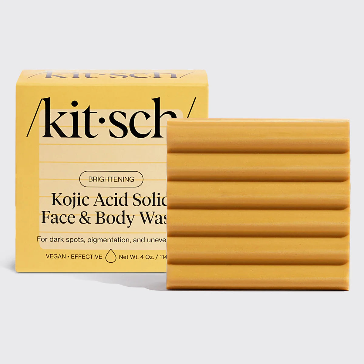 KITSCH Brightening Kojic Acid Face & Body Wash Bar - Barra facial y corporal de ácido kójico
