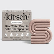 KITSCH Strengthening Rice Water Protein Solid Shampoo Bar - Champú en barra de agua de arroz para el crecimiento del cabello