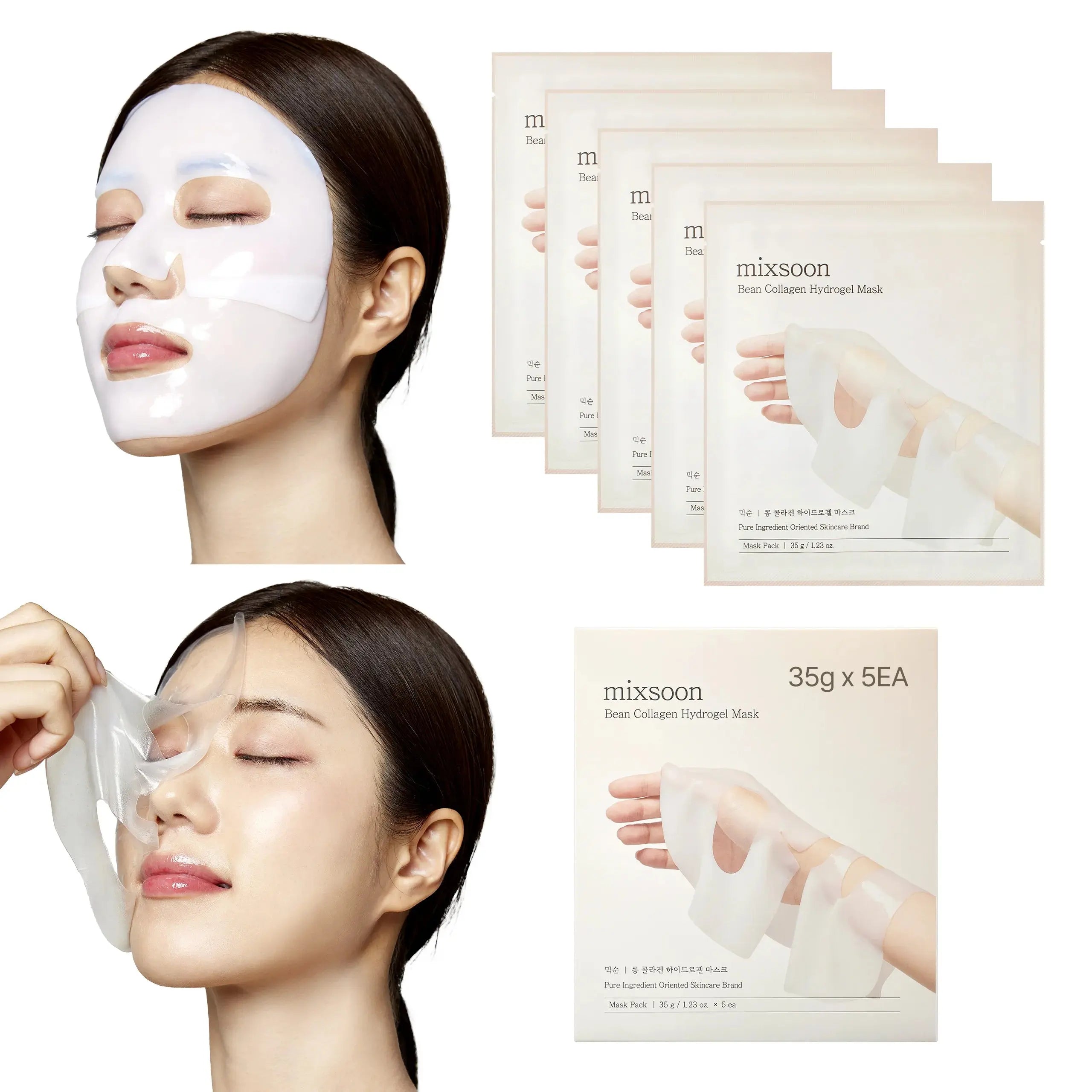 MIXSOON Bean Hydrogel Mask Pack – mascarilla hidrogel coreana extracto fermentado soja K-Beauty NAZ Beauty Shop Panama