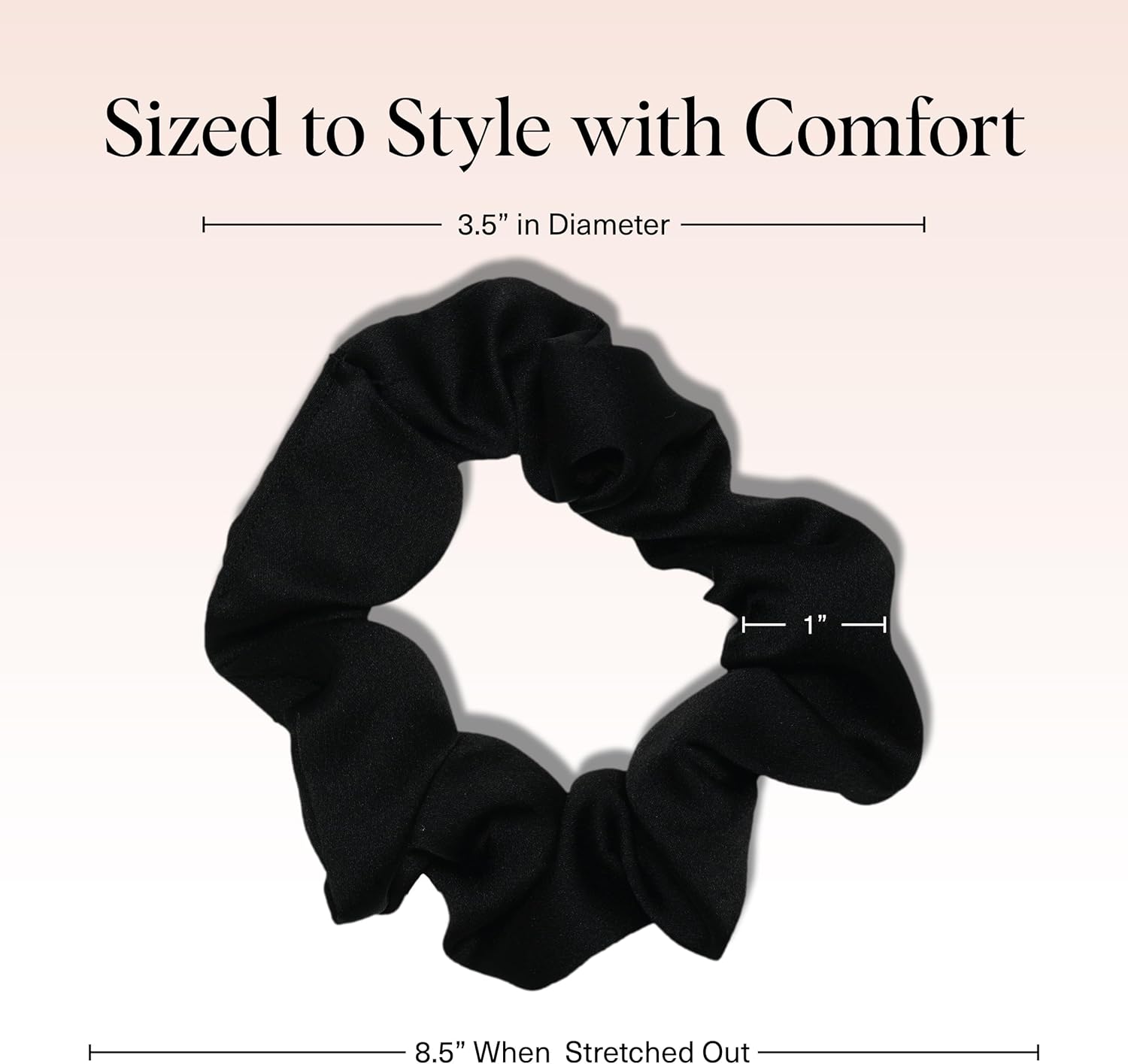 KITSCH Satin Sleep Scrunchi Black