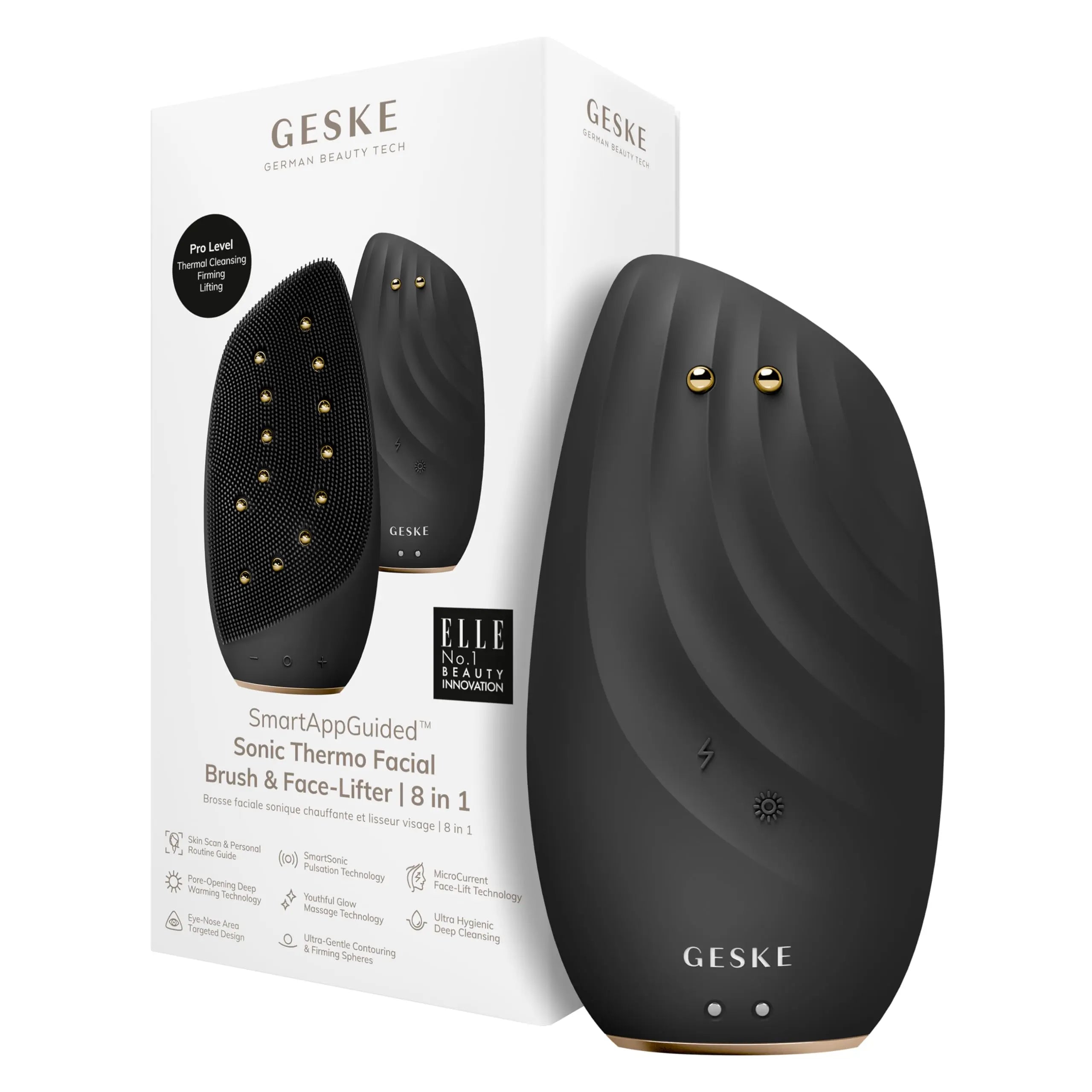 GESKE  SmartAppGuided™ Sonic Thermo Facial Brush &amp; Face-Lifter | 8 NAZ Beauty Shop Panama