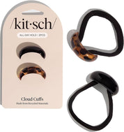 KITSCH Small Cloud Cuffs 2pc Set - Black & Tort