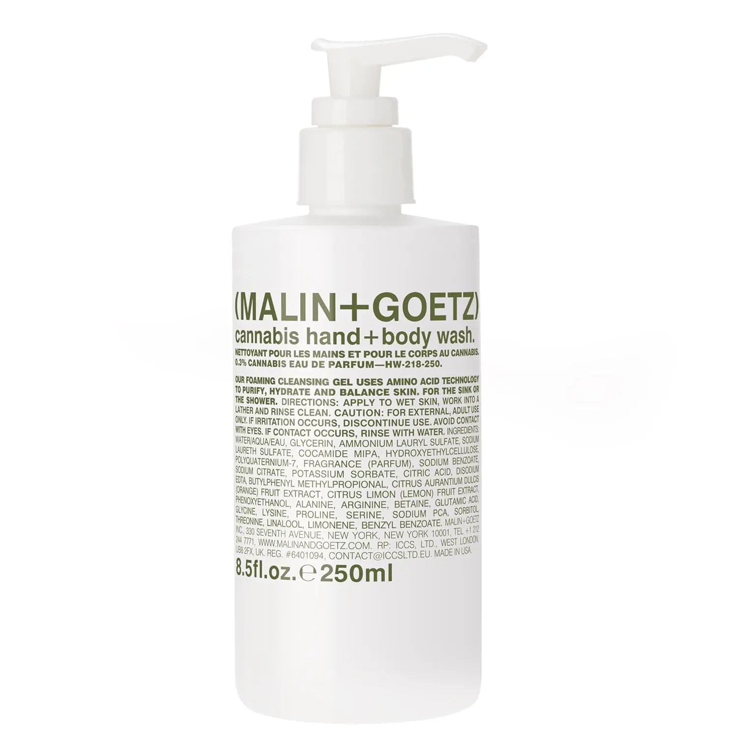 MALIN + GOETZ Cannabis Hand+Body Wash NAZ Beauty Shop Panama
