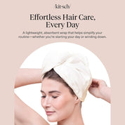 KITSCH Eco-friendly Hair Towel Turban - Toalla de microfibra