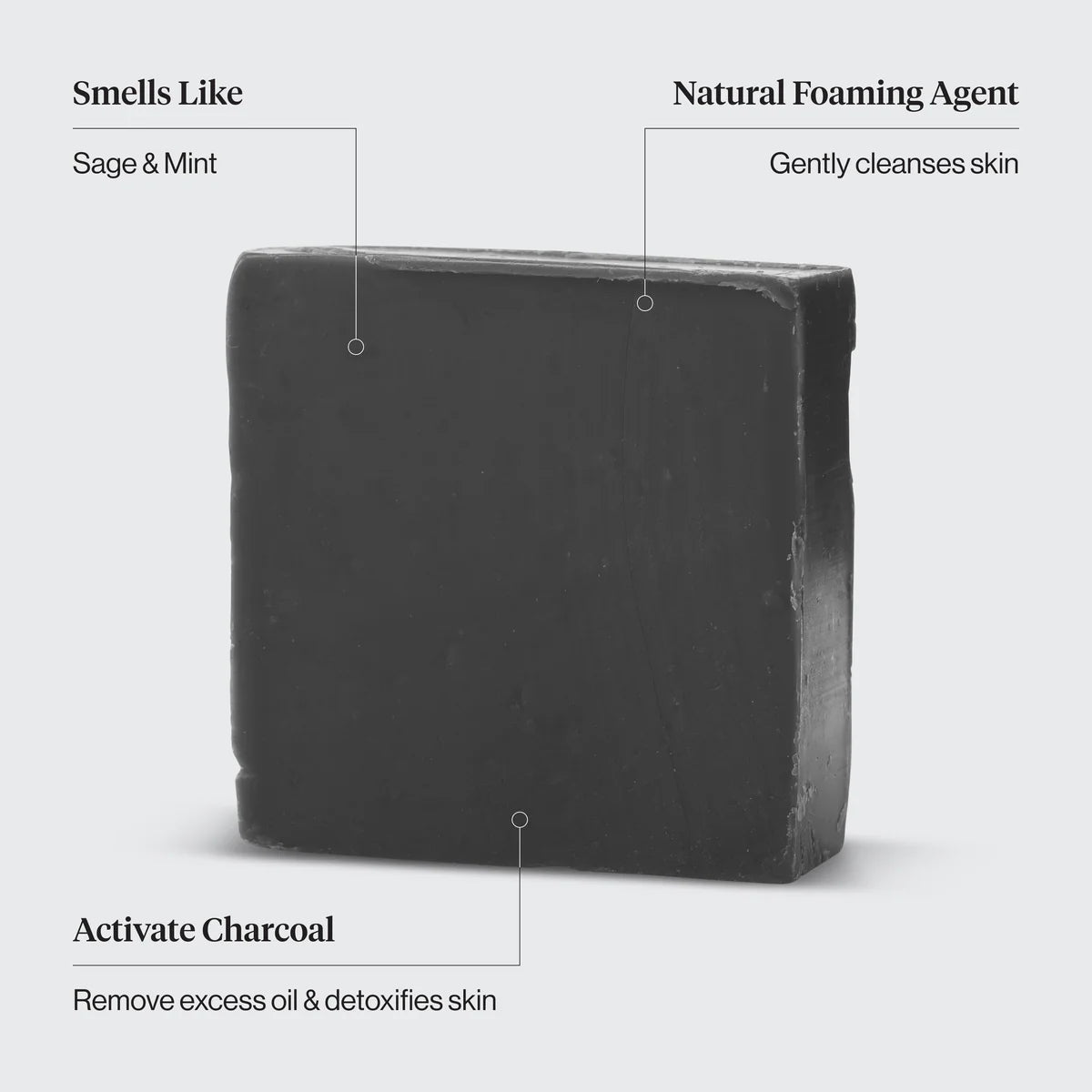 KITSCH Charcoal Detoxifying Solid Body Wash - Gel corporal desintoxicante de carbón vegetal
