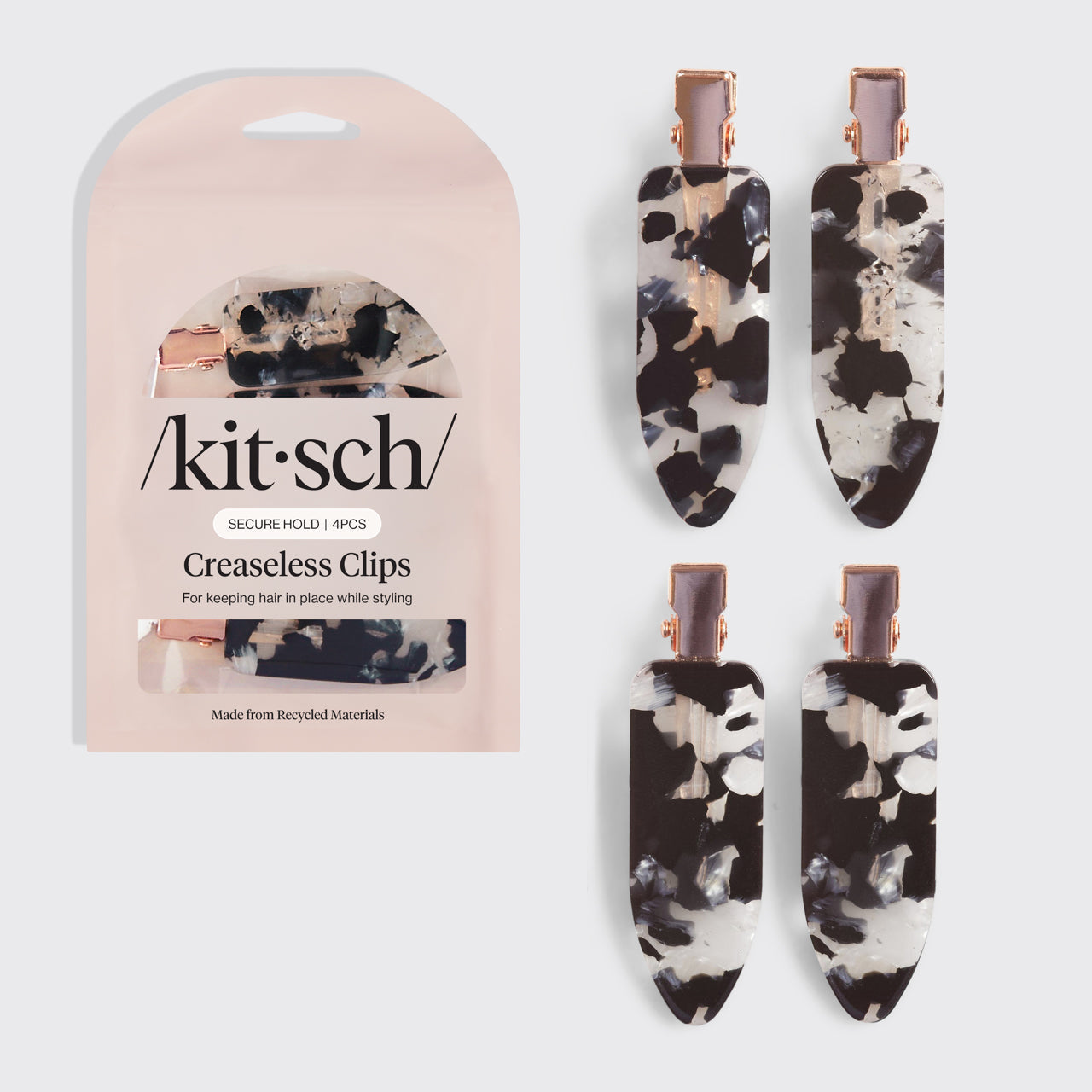 KITSCH Creaseless Clips Black Terrazzo