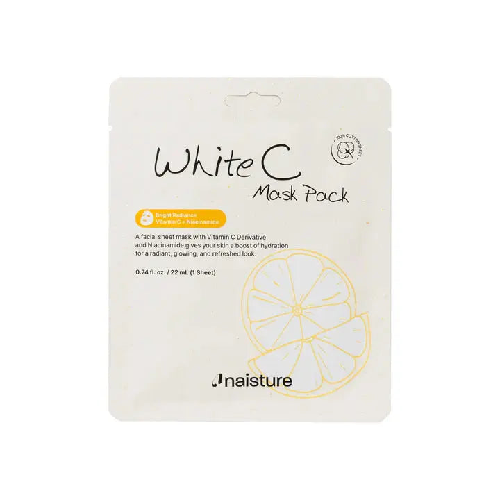 NAISTURE Premium Sheet Mask - White C (5 Sheets) NAZ Beauty Shop Panama