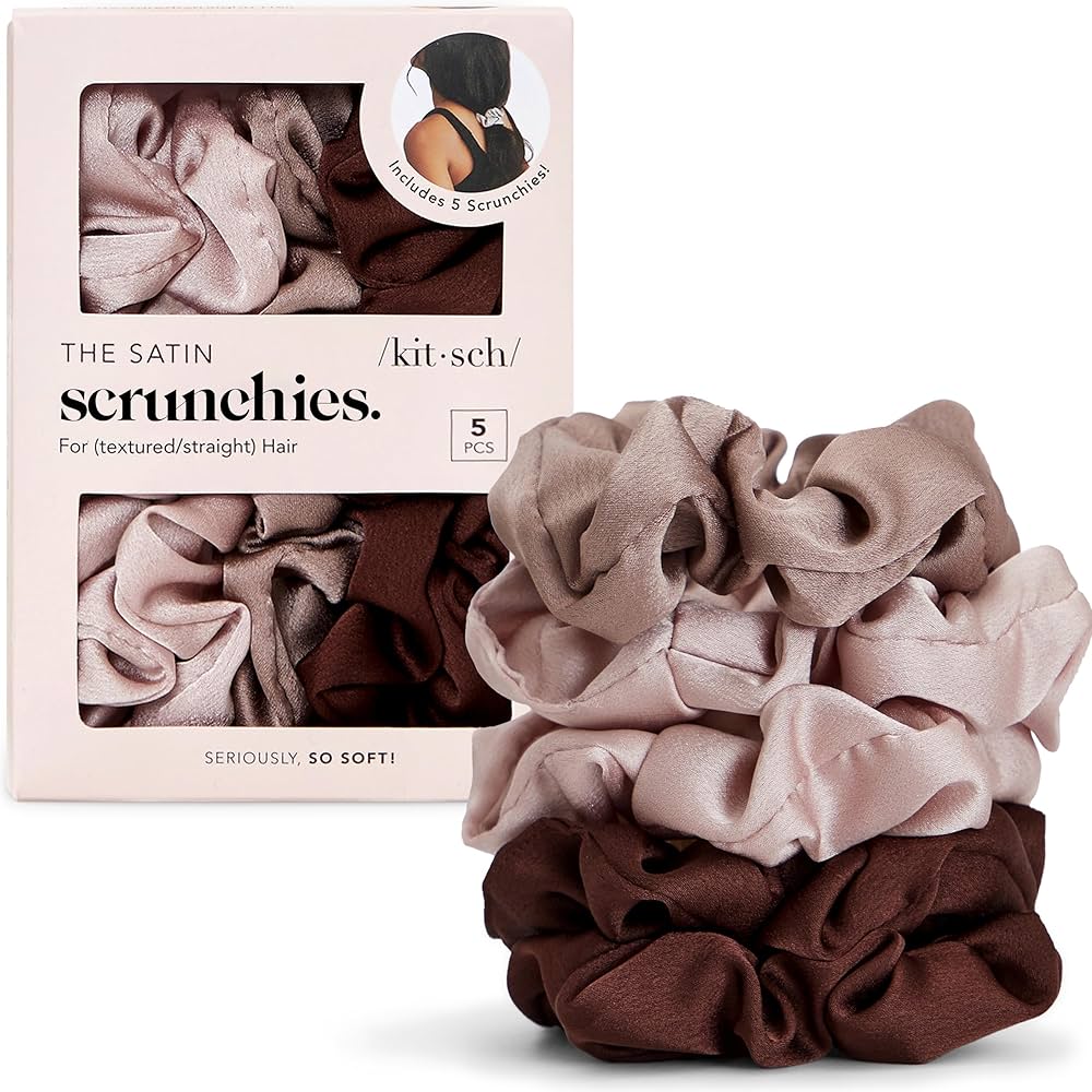 KITSCH Satin Sleep Scrunchies 5pc Set