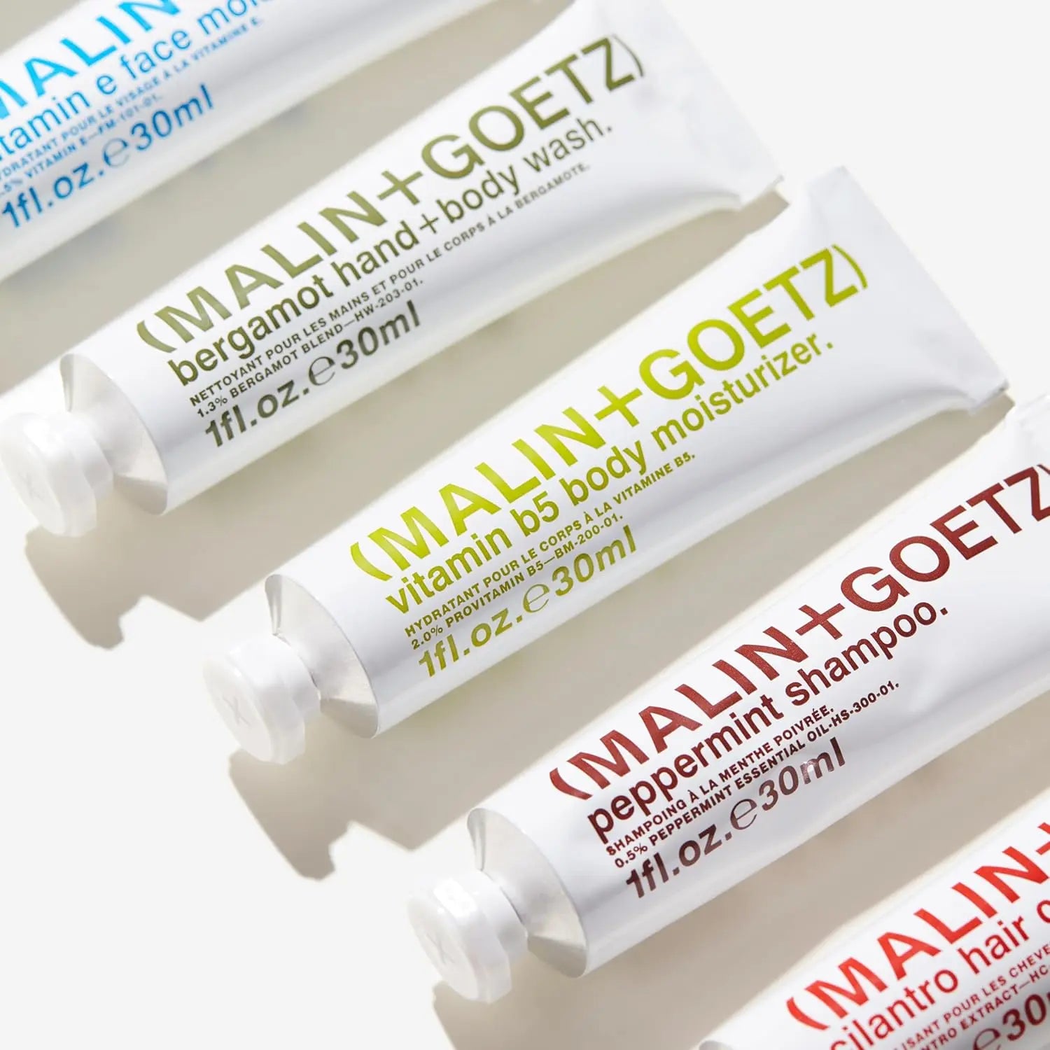 MALIN + GOETZ Essentials Kit (Skin, Body, Hair) – 6 × 13 ml NAZ Beauty Shop Panama