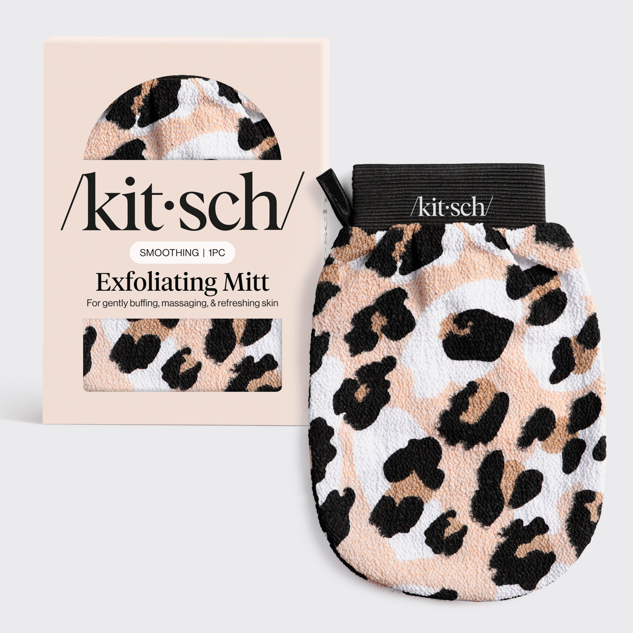 KITSCH Eco-Friendly Exfoliating Glove Leopard - Guante Exfoliante Corporal Estampado Leopardo