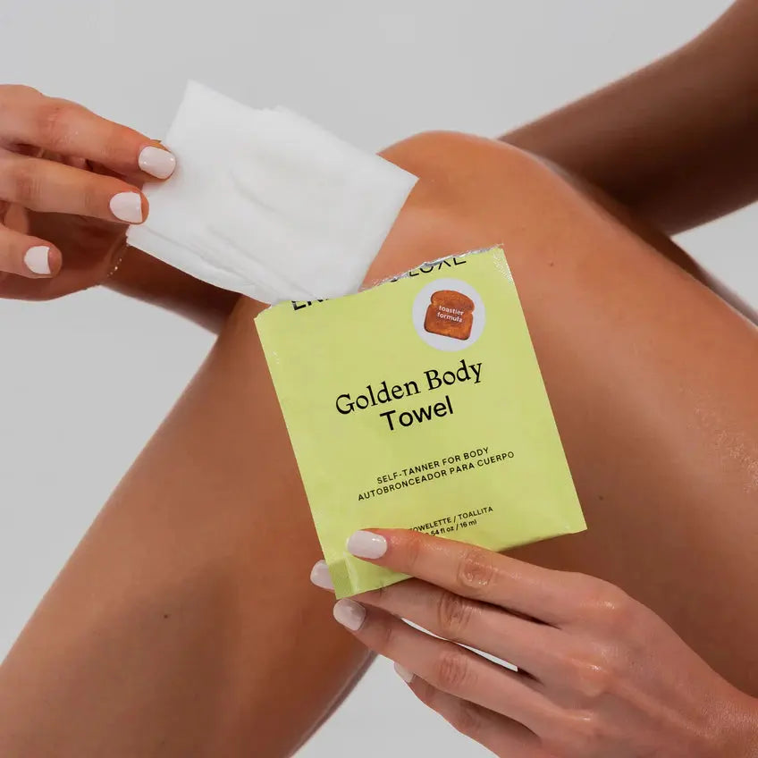 ENDLESS LUXE Golden Towels packaging 8 unidades self tanner facil aplicacion Panama comprar en NAZ Beauty Shop Panama