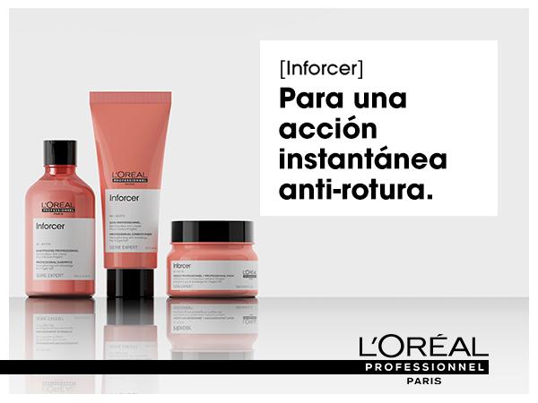 Resultados Inforcer Shampoo L'Oréal Professionnel cabello fortalecido sin rotura