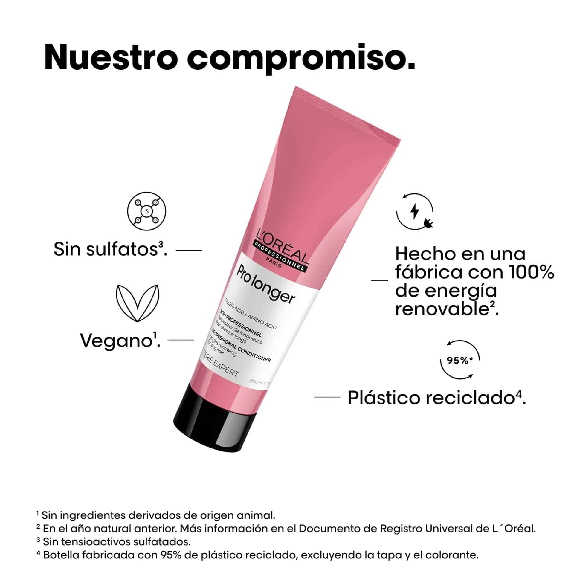 Resultados Pro Longer Conditioner L'Oréal Professionnel cabello largo fortalecido