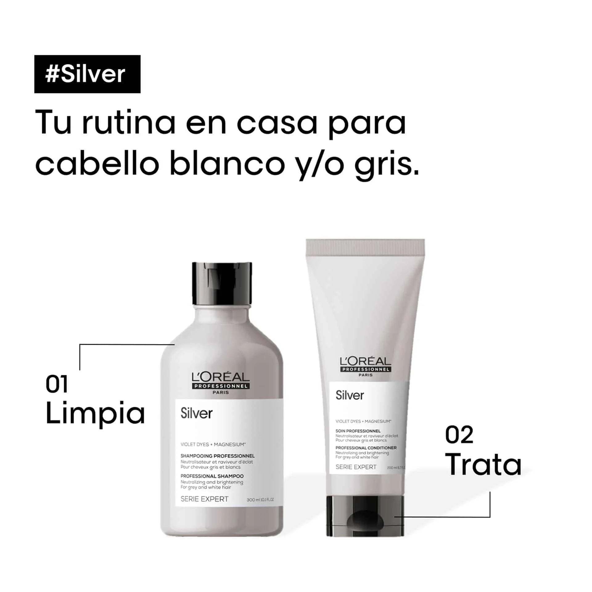 L'Oréal Professionnel Silver Conditioner vista frontal del envase 200ml
