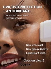 COSRX Peptide Airy-Light Clear Sunscreen – textura ultra ligera retoque sobre maquillaje K-Beauty NAZ Beauty Shop Panama