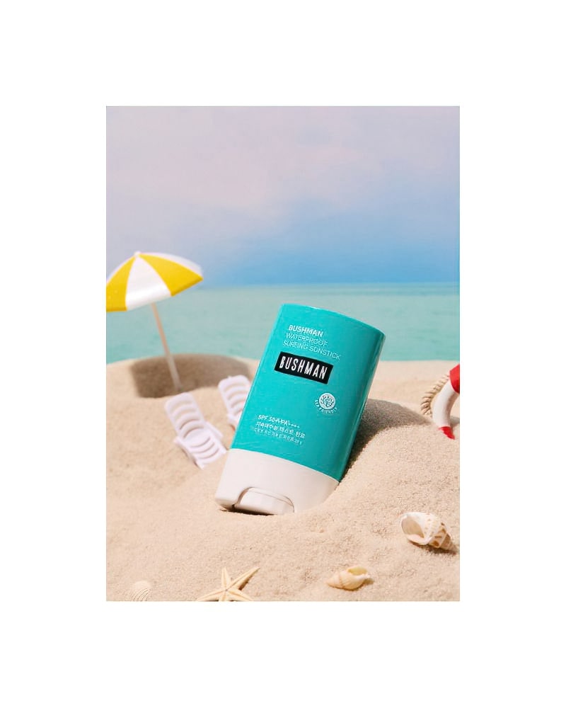 BUSHMAN Waterproof Surfing Sunstick – detalle barra textura blanca sun stick deportivo comprar en NAZ Beauty Shop Panama