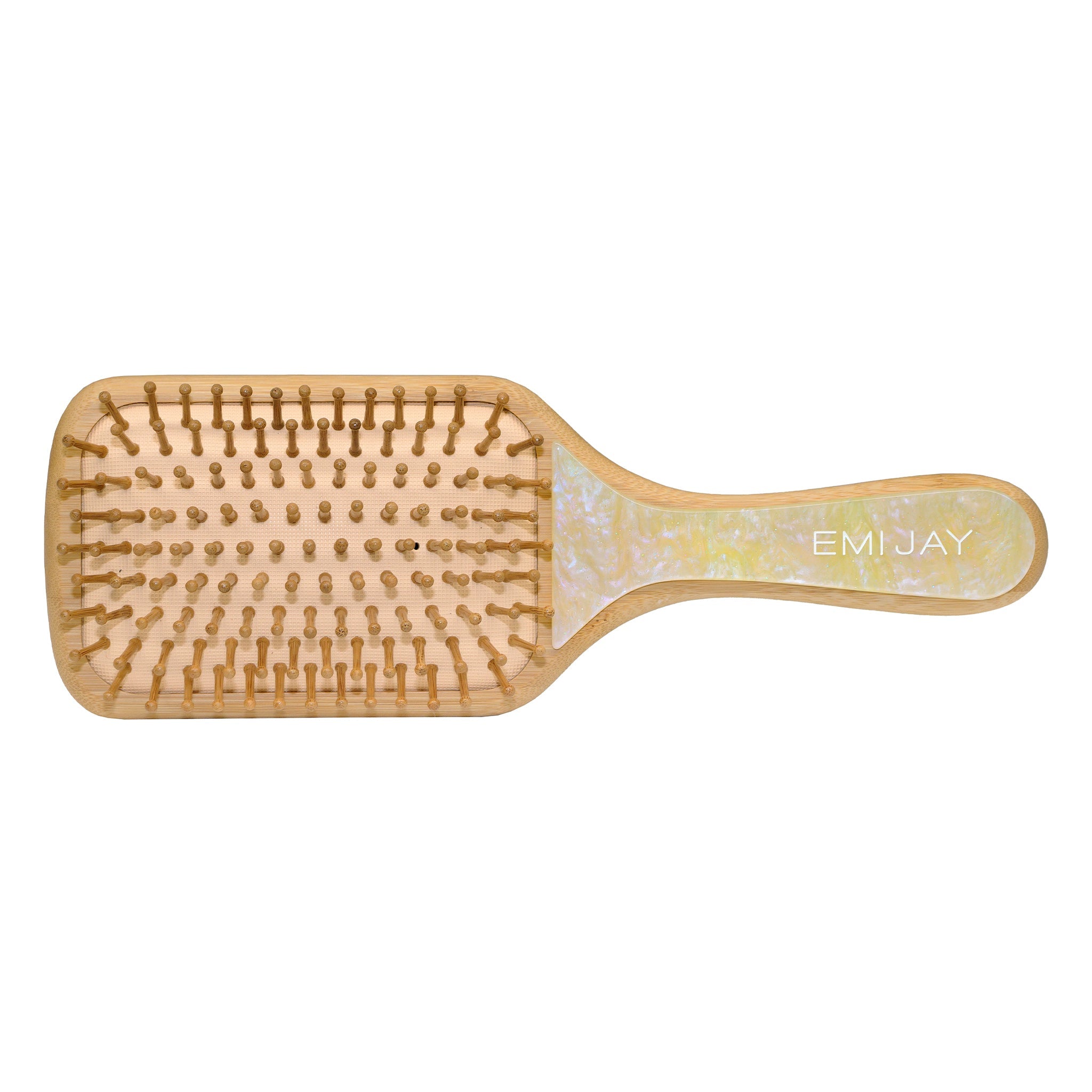 EMI JAY Bamboo Paddle Brush Lemon Sugar – detalle cerdas bamboo organico puro zero waste comprar en NAZ Beauty Shop Panama