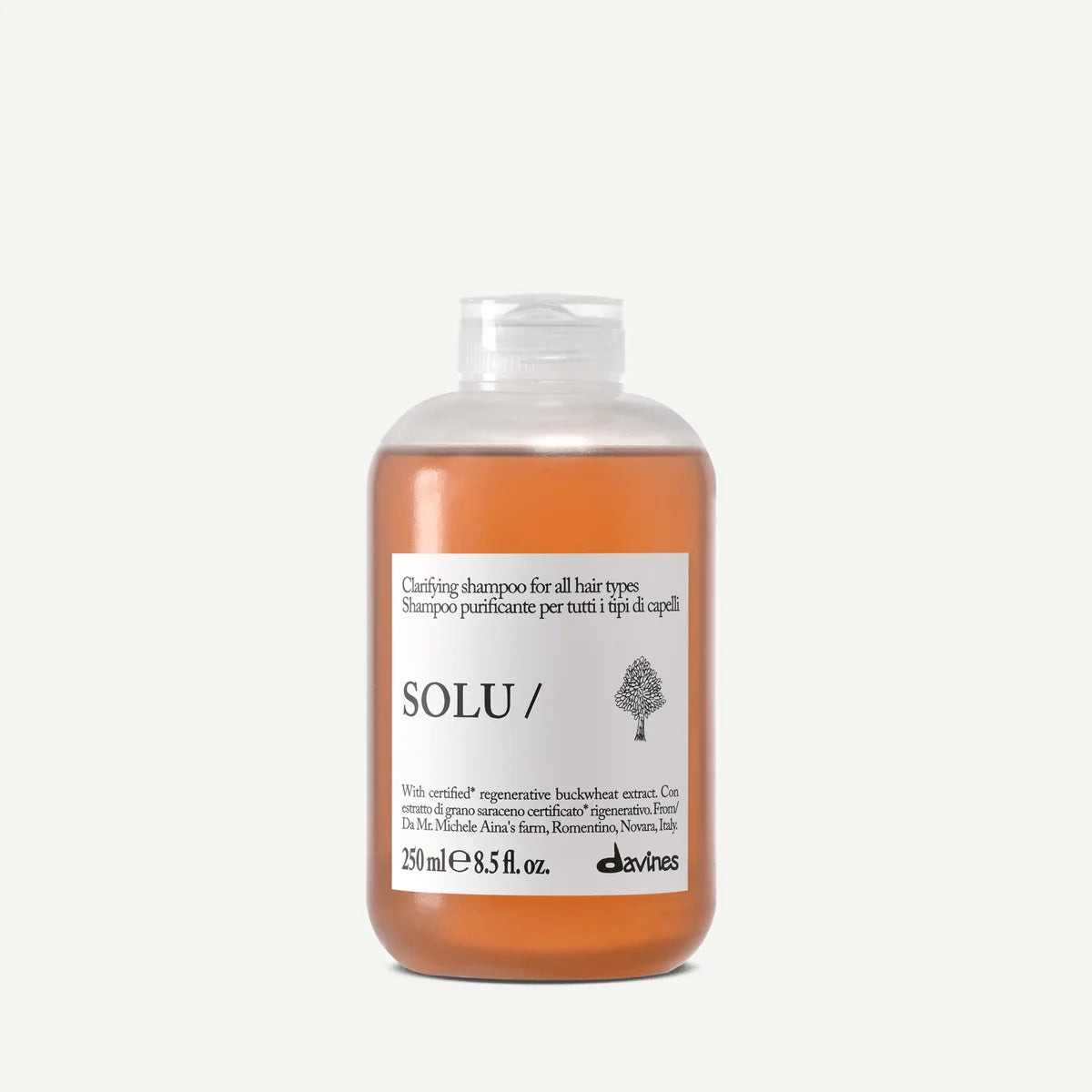 DAVINES Solu Shampoo – Champú clarificante que elimina residuos de productos y devuelve el brillo natural | NAZ Beauty Panamá