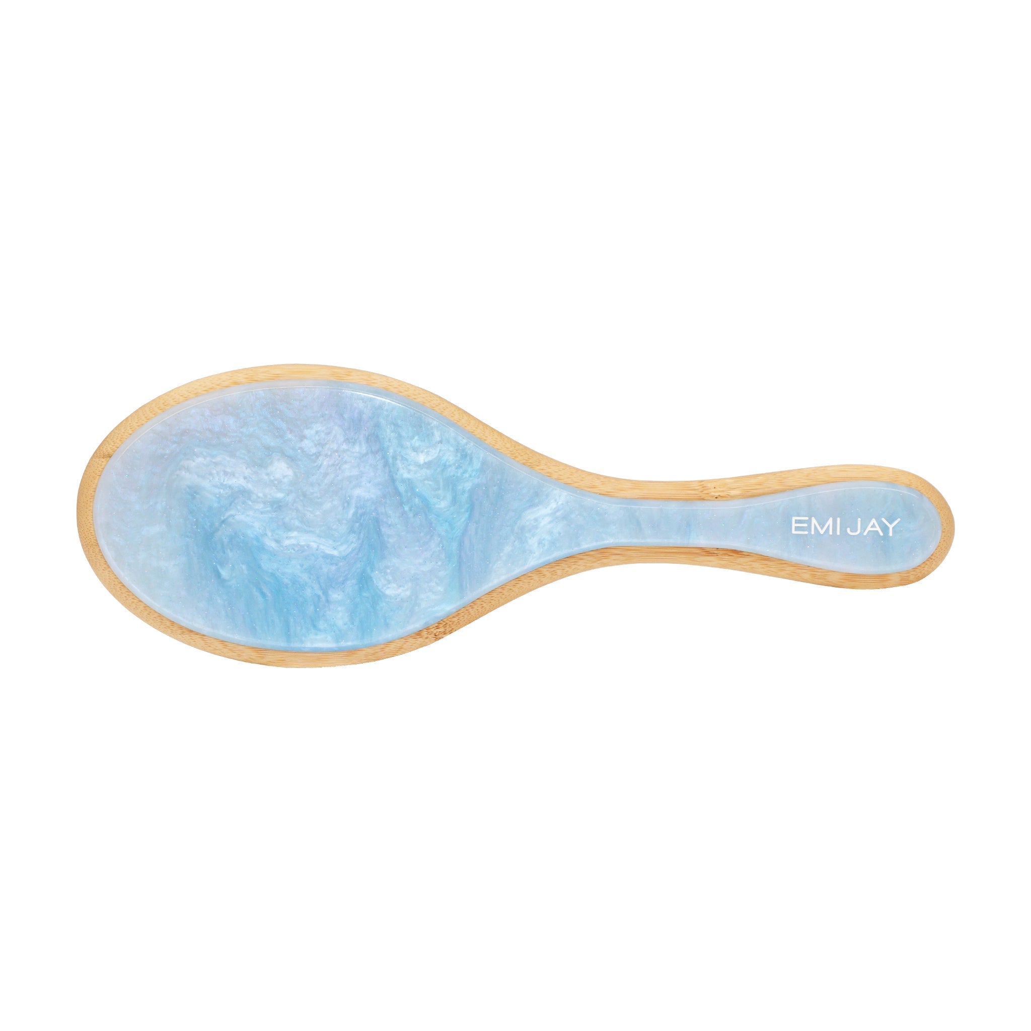 EMI JAY Flat Brush Blue Sugar – cepillo dual bamboo boar bristle brillo frizz control cabello NAZ Beauty Shop Panama