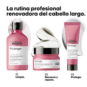 Resultados Pro Longer Masque L'Oréal Professionnel puntas renovadas y fortalecidas