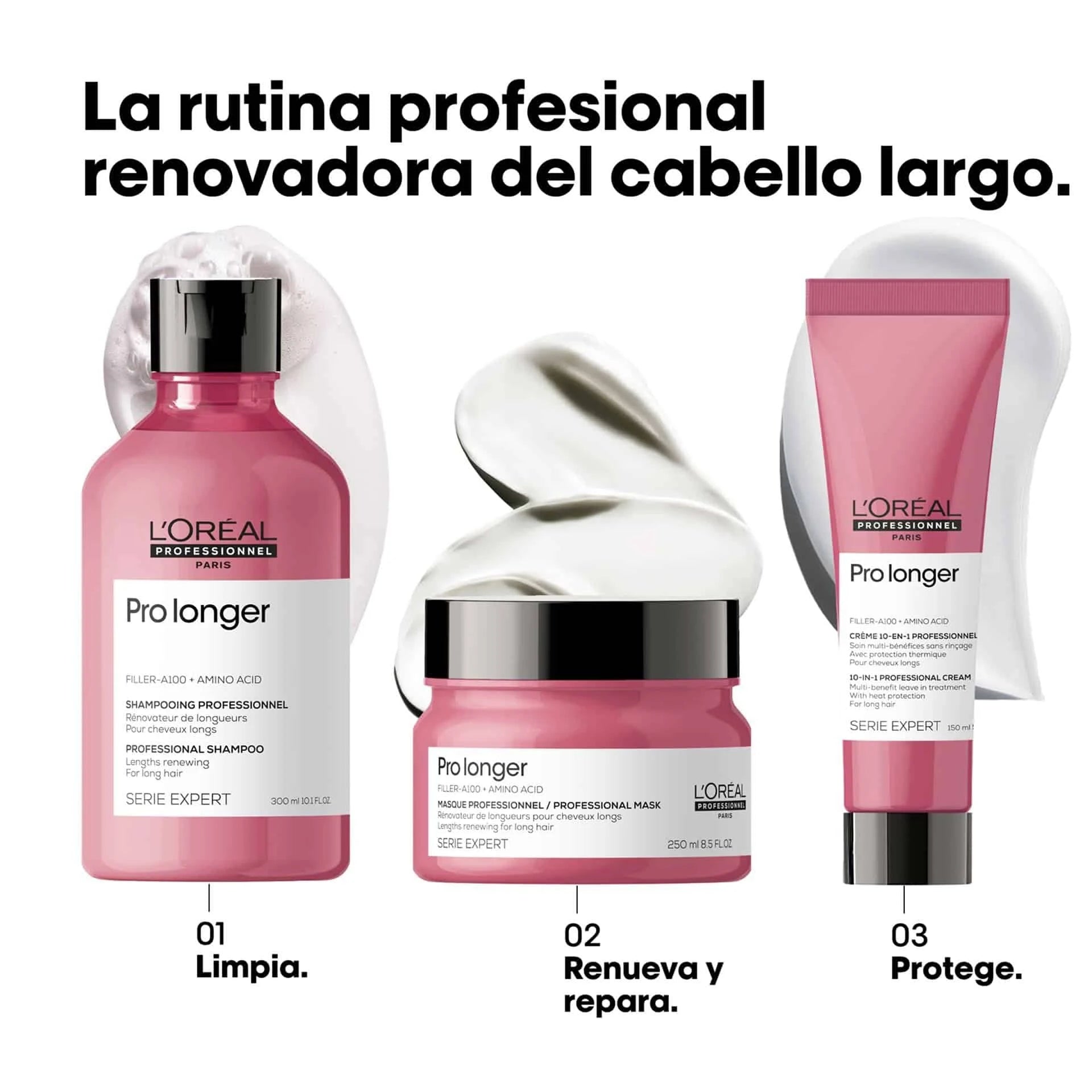 Resultados Pro Longer Masque L'Oréal Professionnel puntas renovadas y fortalecidas