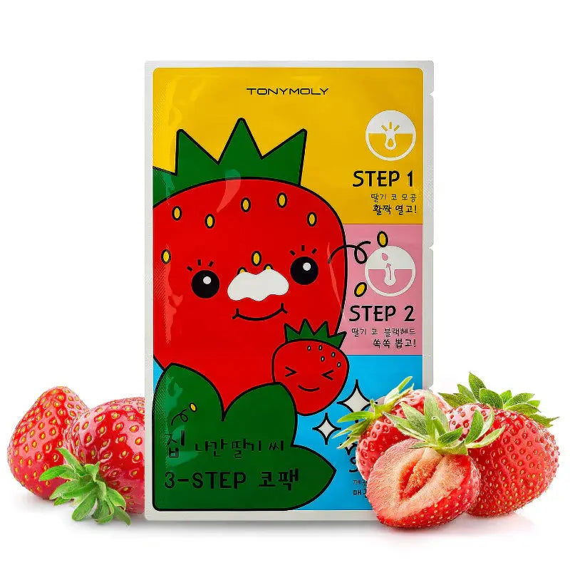 TONYMOLY Runaway Strawberry Seeds 3-Steps NAZ Beauty Shop Panama