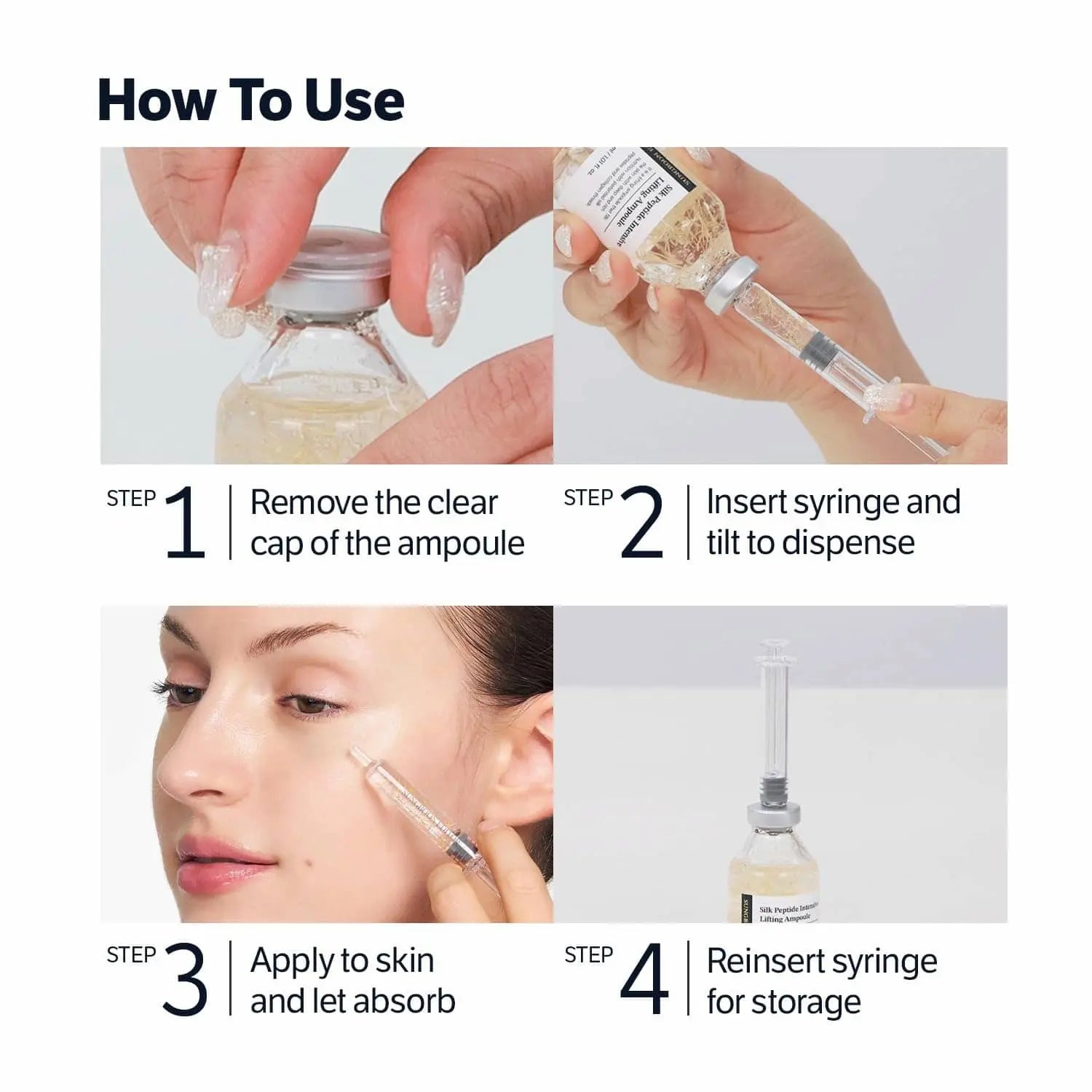 SUNGBOON EDITOR Deep Collagen Ampoule – aplicador jeringa dosificacion precisa antiedad coreano NAZ Beauty Shop Panama