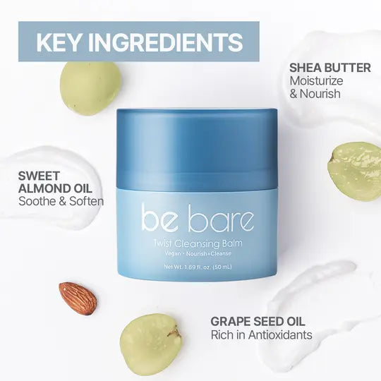 BE BARE Twist Cleansing Balm – textura balsamo a aceite emulsion agua limpieza profunda comprar en NAZ Beauty Shop Panama