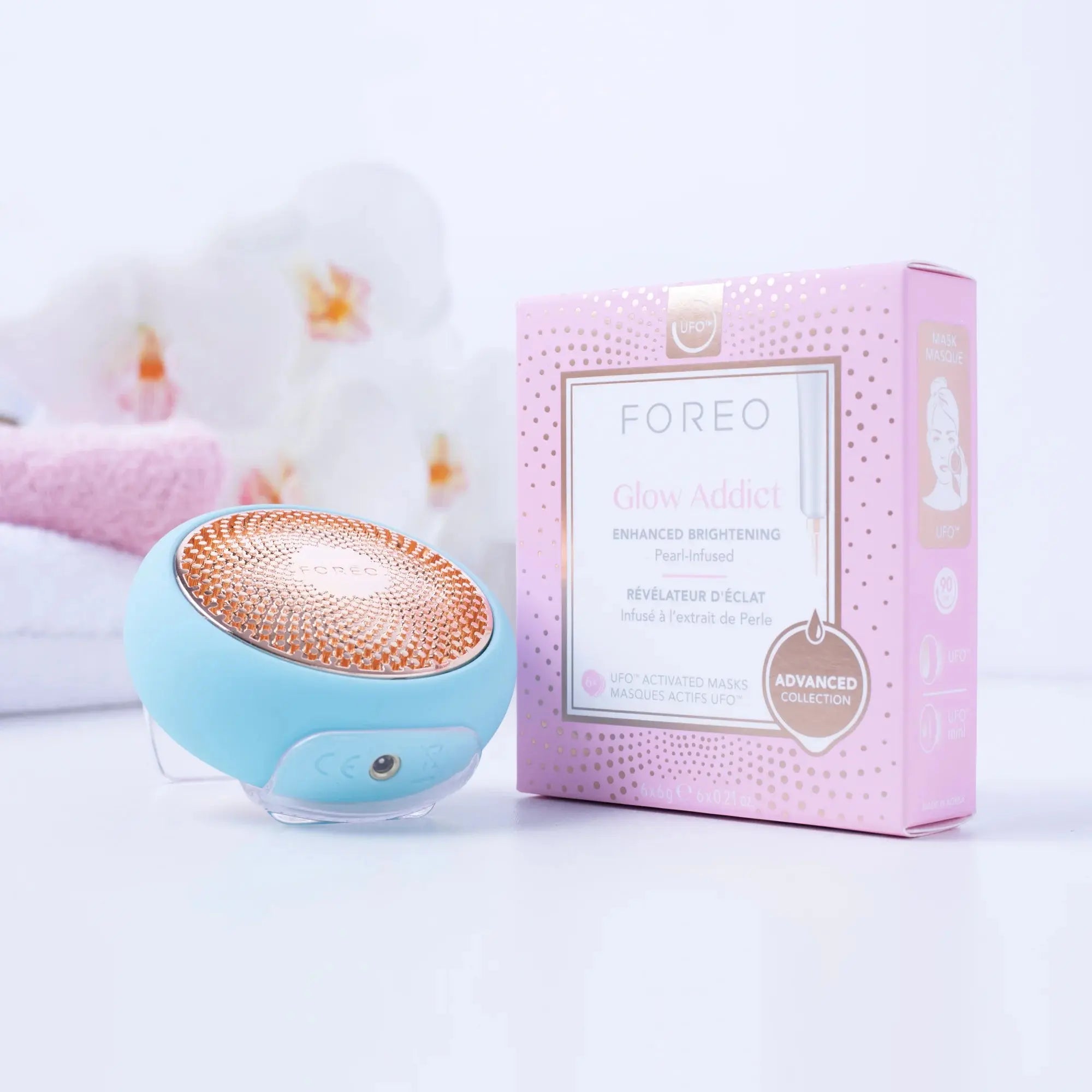 FOREO UFO Mask Glow Addict x6 mascarilla hidratante botanica compatible UFO Panama comprar en NAZ Beauty Shop Panama