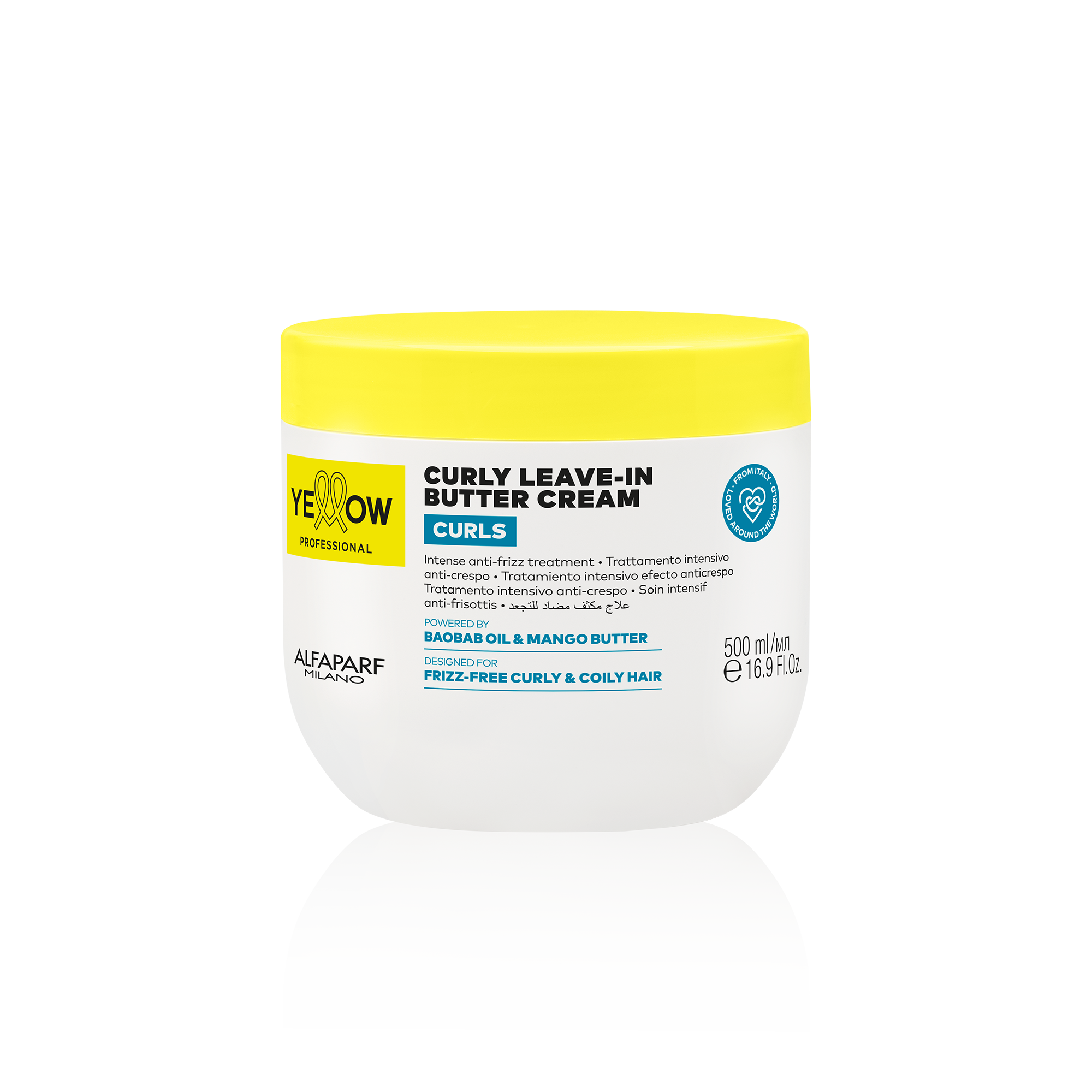 YELLOW Curls Leave-In Butter Cream Mantequilla Antifrizz Mango Baobab Rizos en Panamá — NAZ Beauty Shop