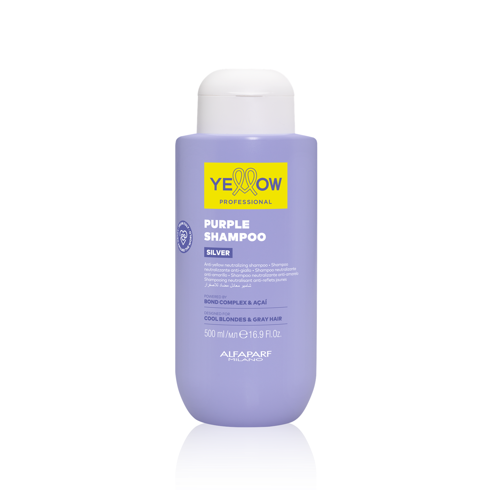 YELLOW Silver Shampoo matizador morado 500ml Alfaparf