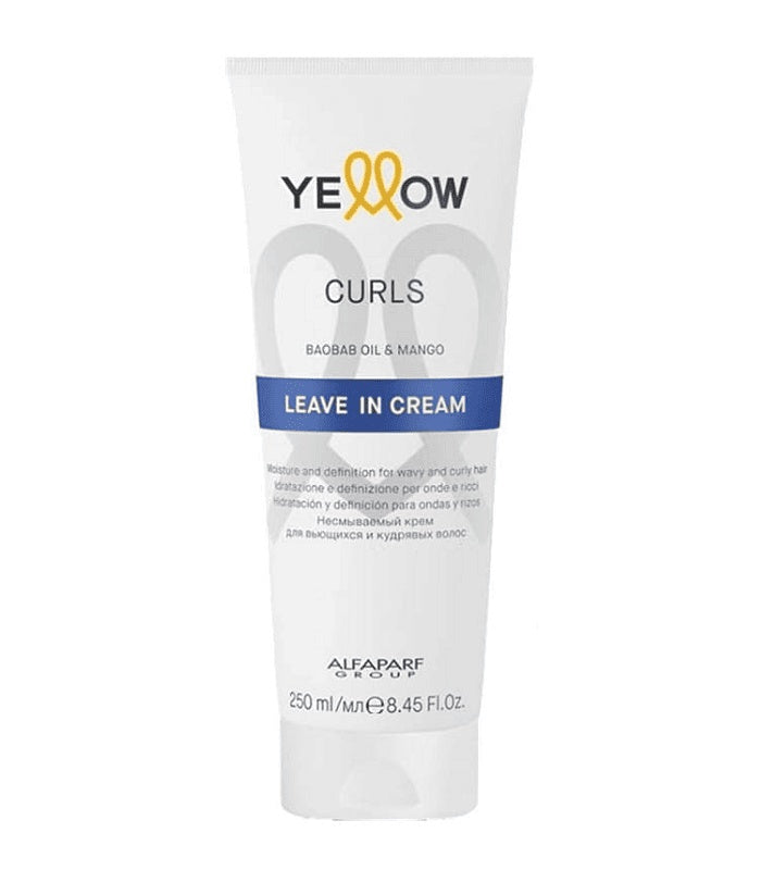 YELLOW Professional Curls Leave-In Cream 250ml Alfaparf – Crema Rizadora en Panamá — NAZ Beauty Shop