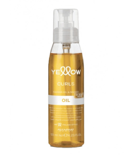 YELLOW Curly Oil Aceite Antifrizz Definidor de Rizos Alfaparf