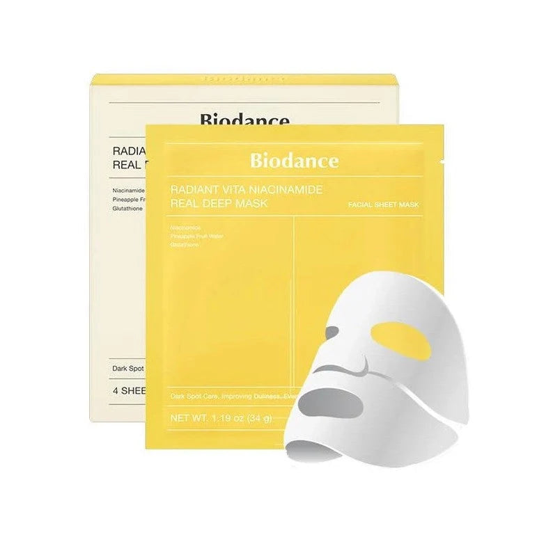 BIODANCE Radiant Vita Niacinamide Real Deep Mask | K-Beauty Skincare | Panamá | NAZ Beauty